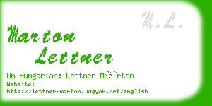 marton lettner business card